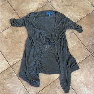 Simply Vera Vera Wang Gray Asymmetrical Cardigan